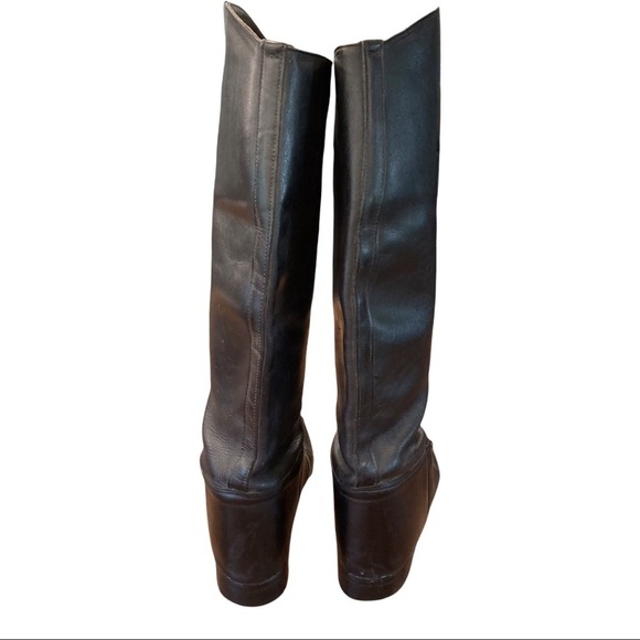 Black leather tall riding boots sz 9.5B - Picture 4 of 15